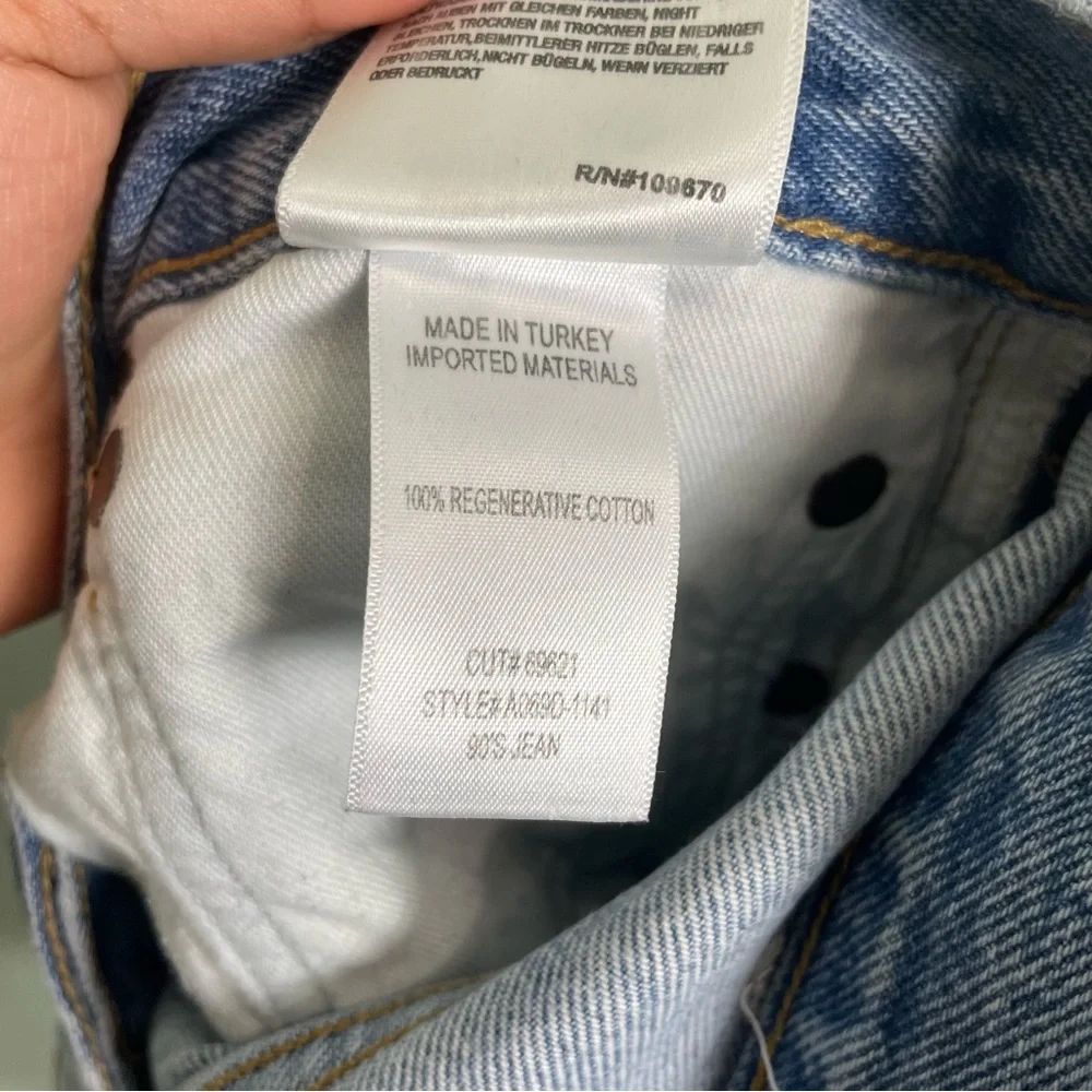 Agolde 90’s Jeans Straight Leg Blue Size 27 - Picture 9 of 11